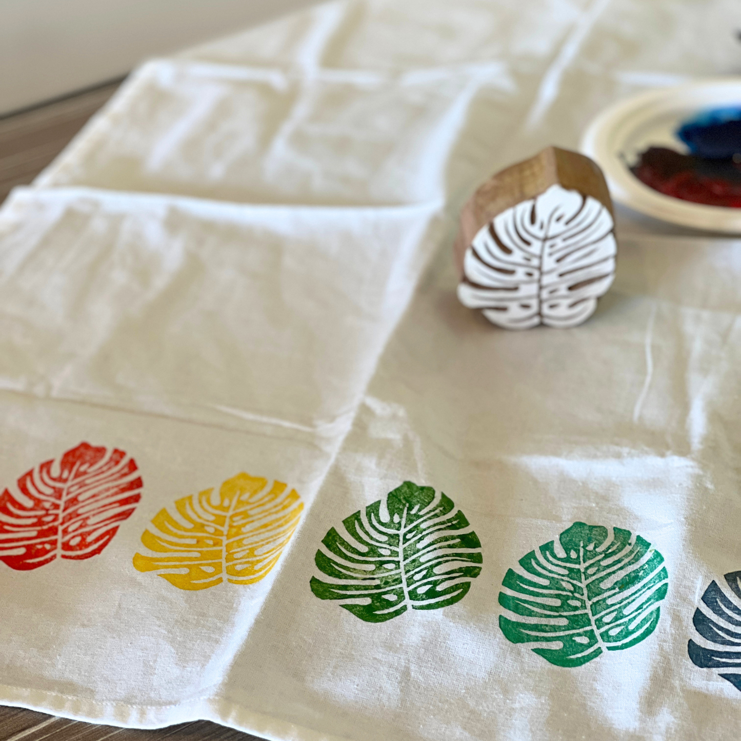 Monstera Wood Block