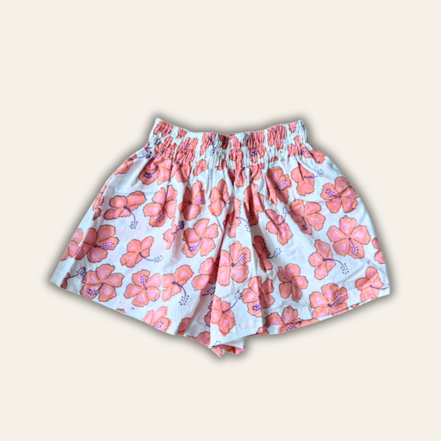 Pink Hibiscus Shorts