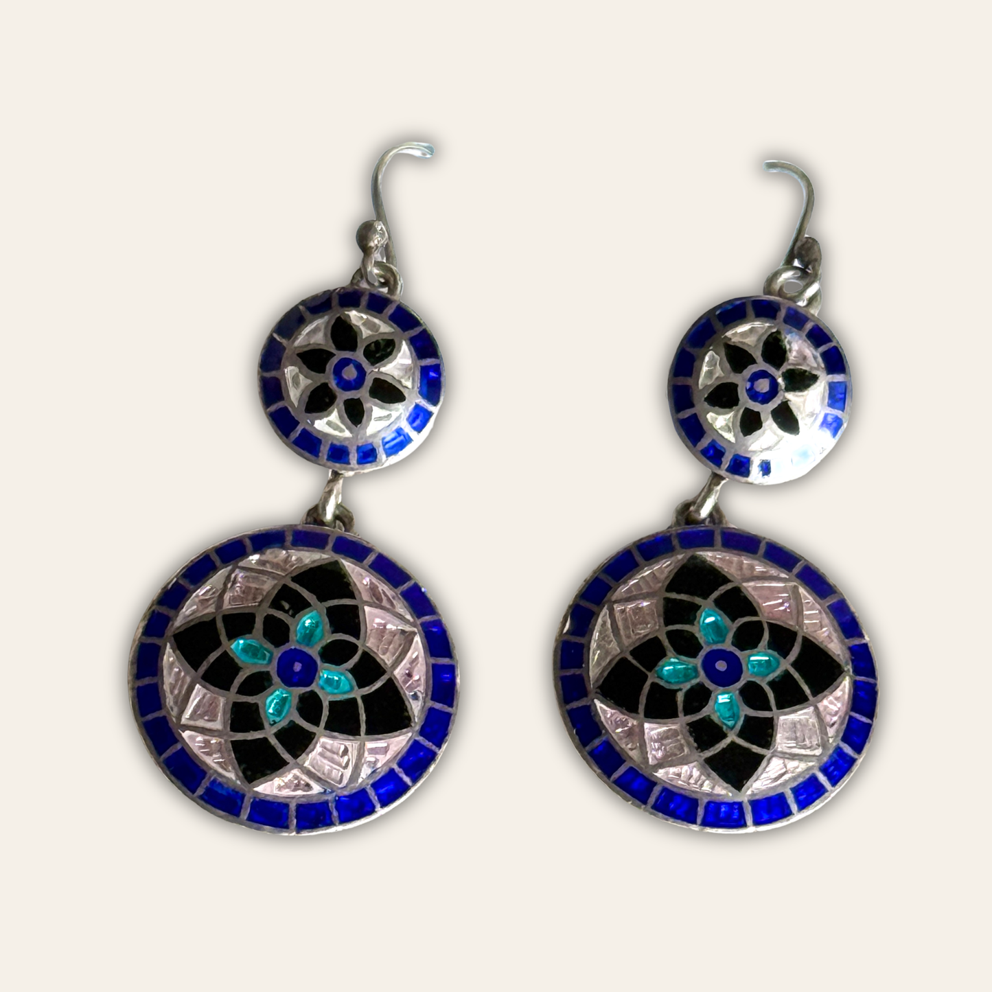 Shield Enamel Earrings