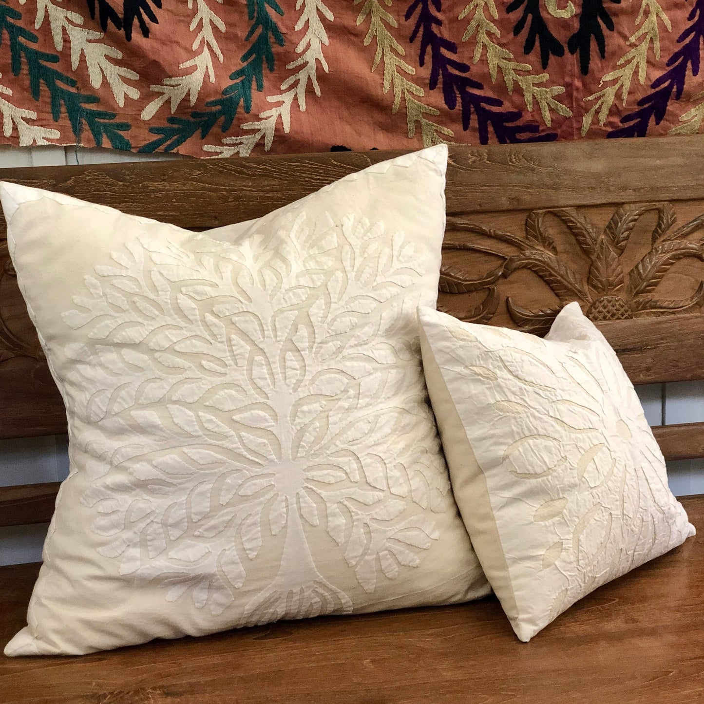 Appliqué Euro Sham Tree of Life
