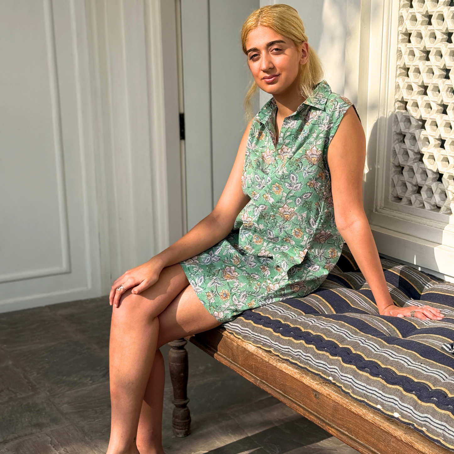 Jane Sleeveless Dress Jade M