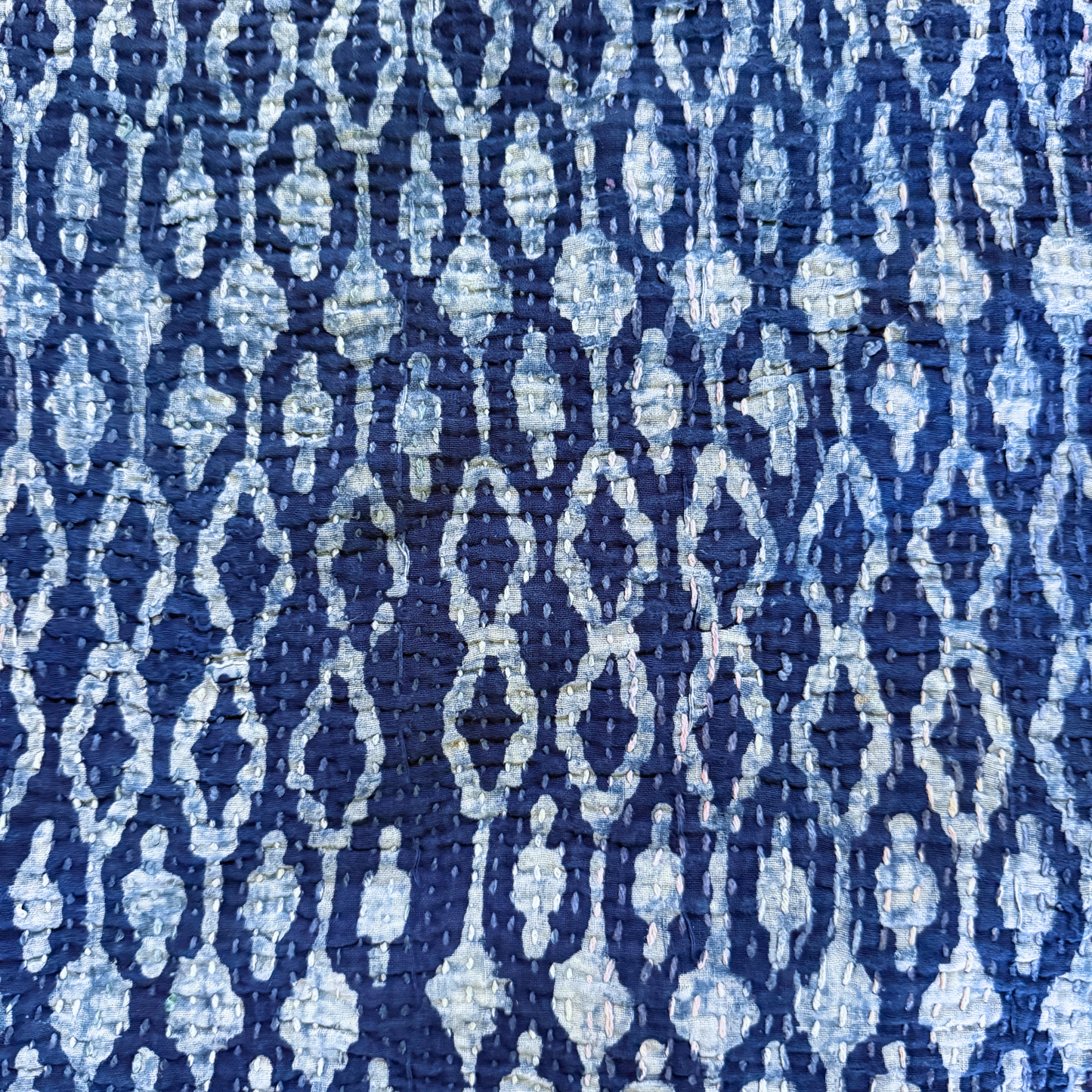 Indigo Vintage Kantha Throw B02