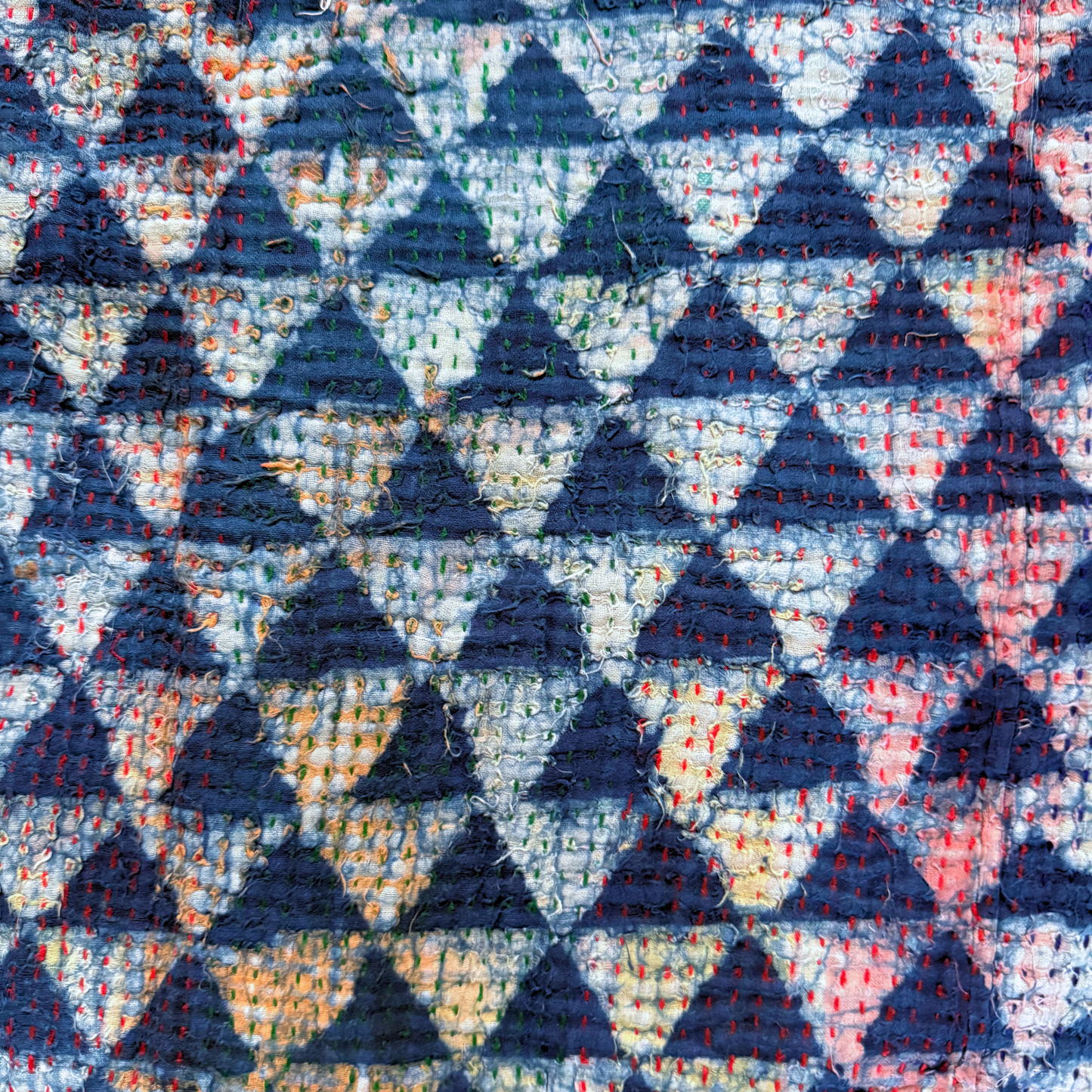 Indigo Vintage Kantha Throw B04