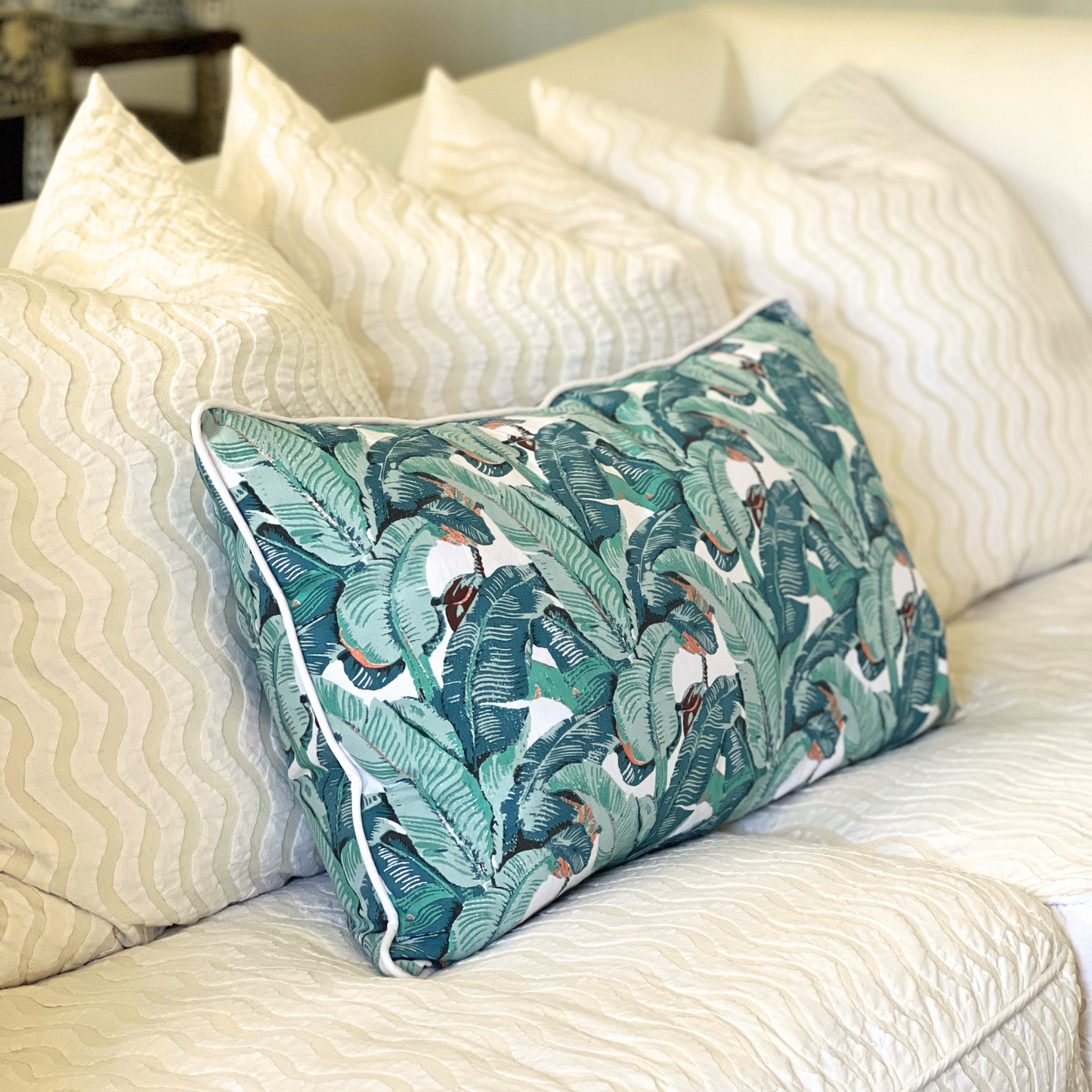 Banana Leaf Sham 16x28"
