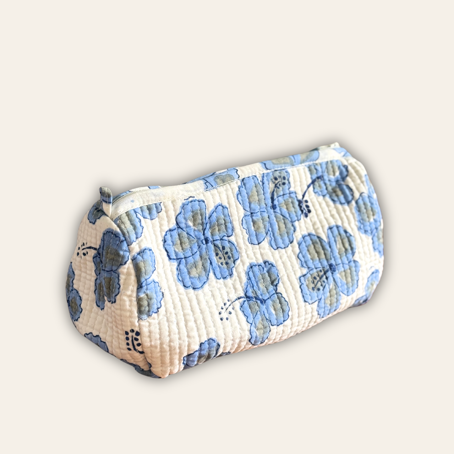 Blue Hibiscus Cosmetic Bag