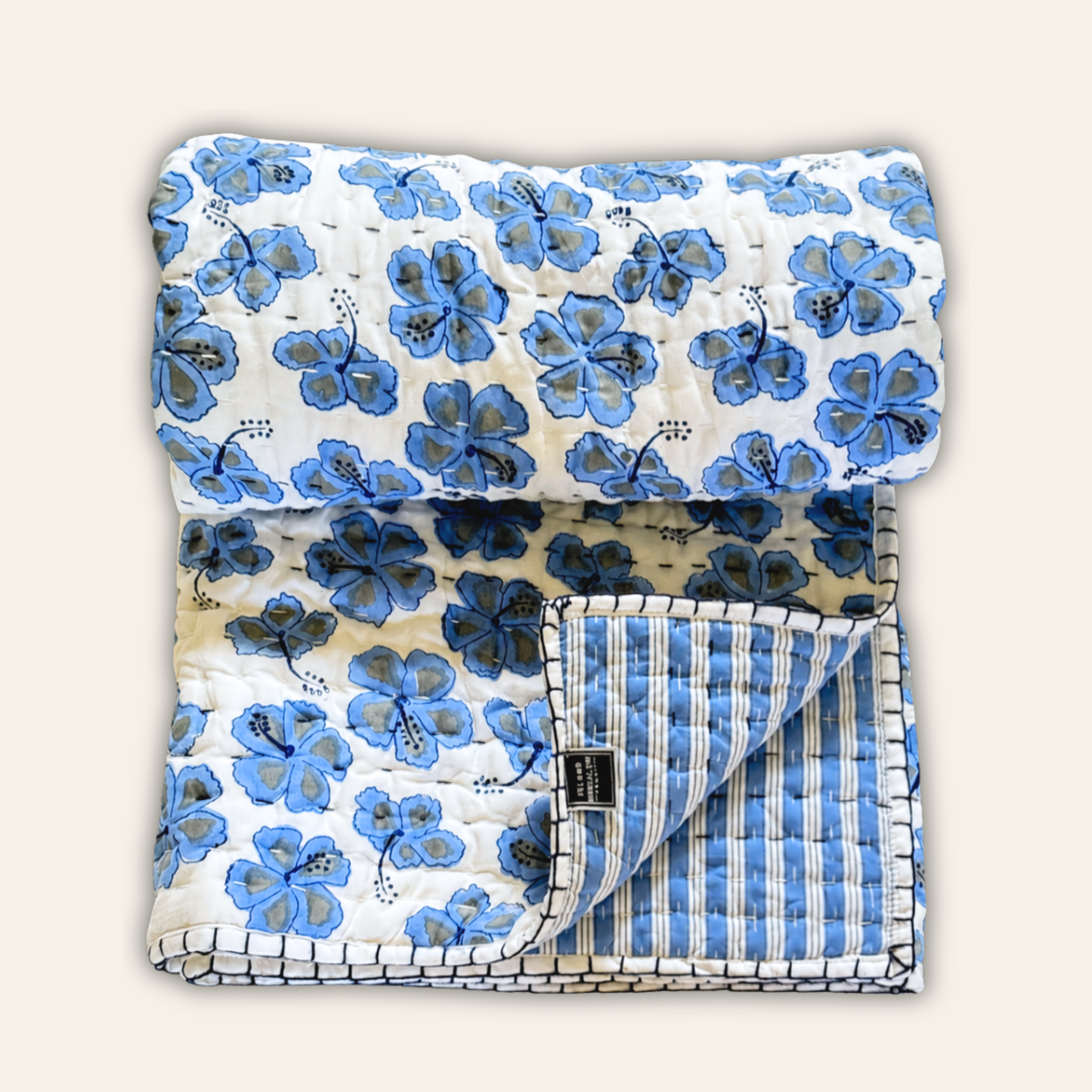 Blue Hibiscus Lap Blanket