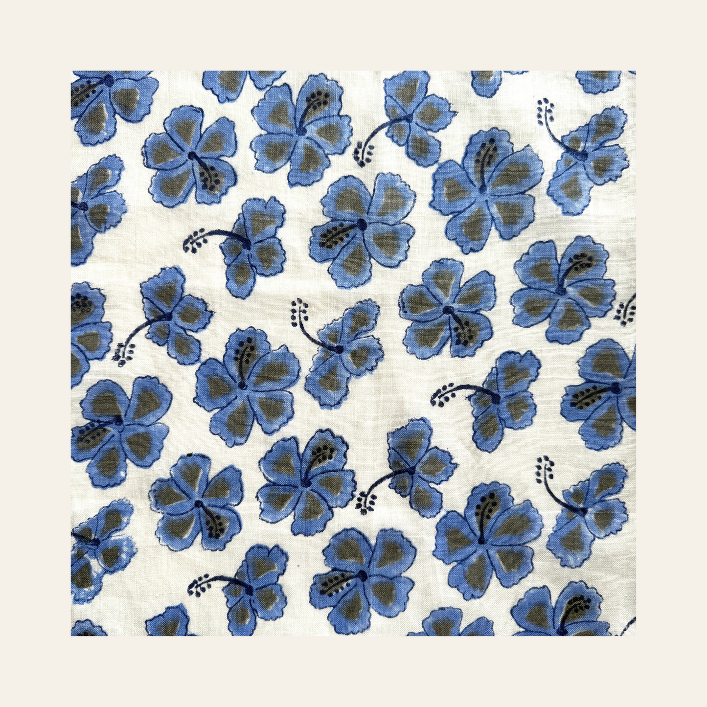 Hibiscus Linen Tea Towel