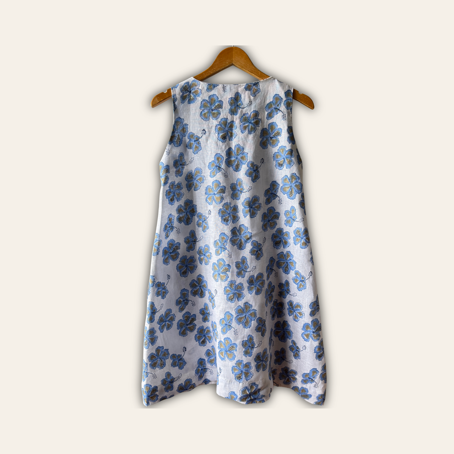 Hibiscus Linen A-Line Dress