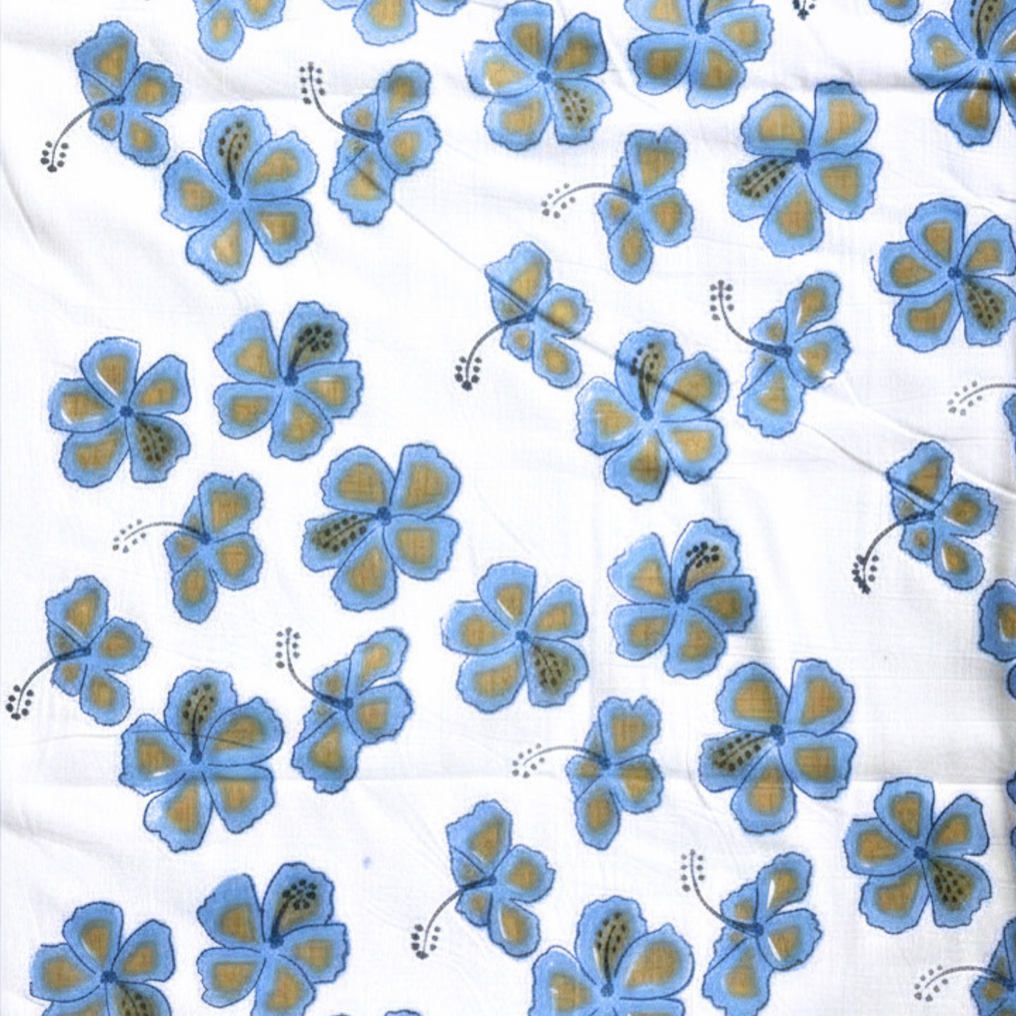 Blue Hibiscus Euro Sham