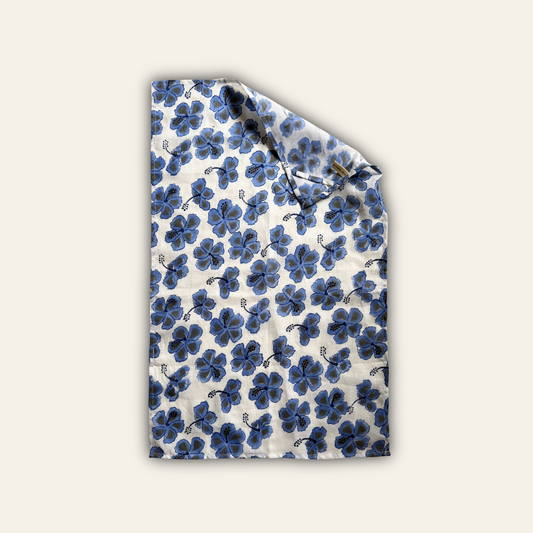 Hibiscus Linen Tea Towel