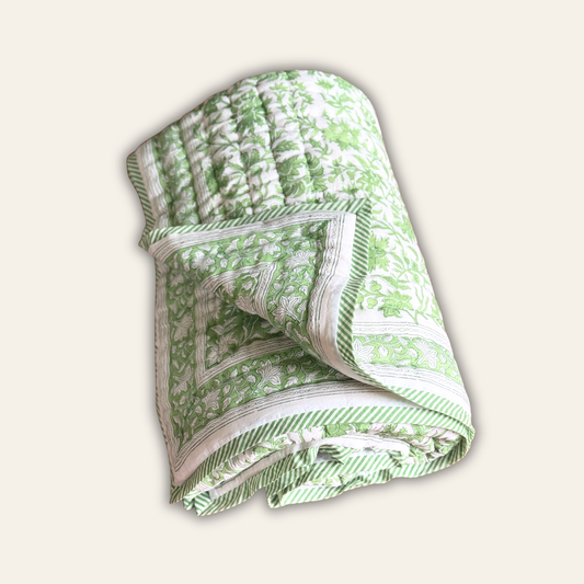 Jade Block Print Comforter T