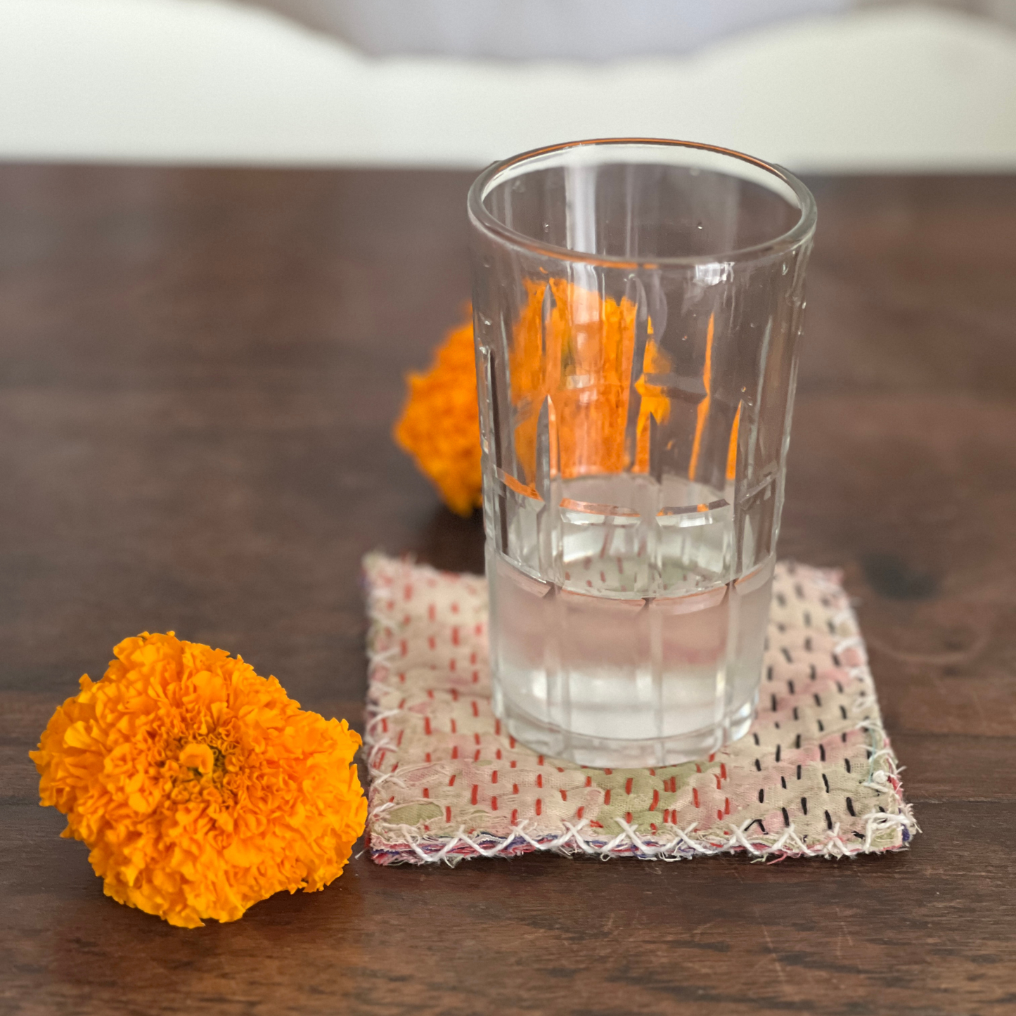 Vintage Kantha Coaster Set of 4