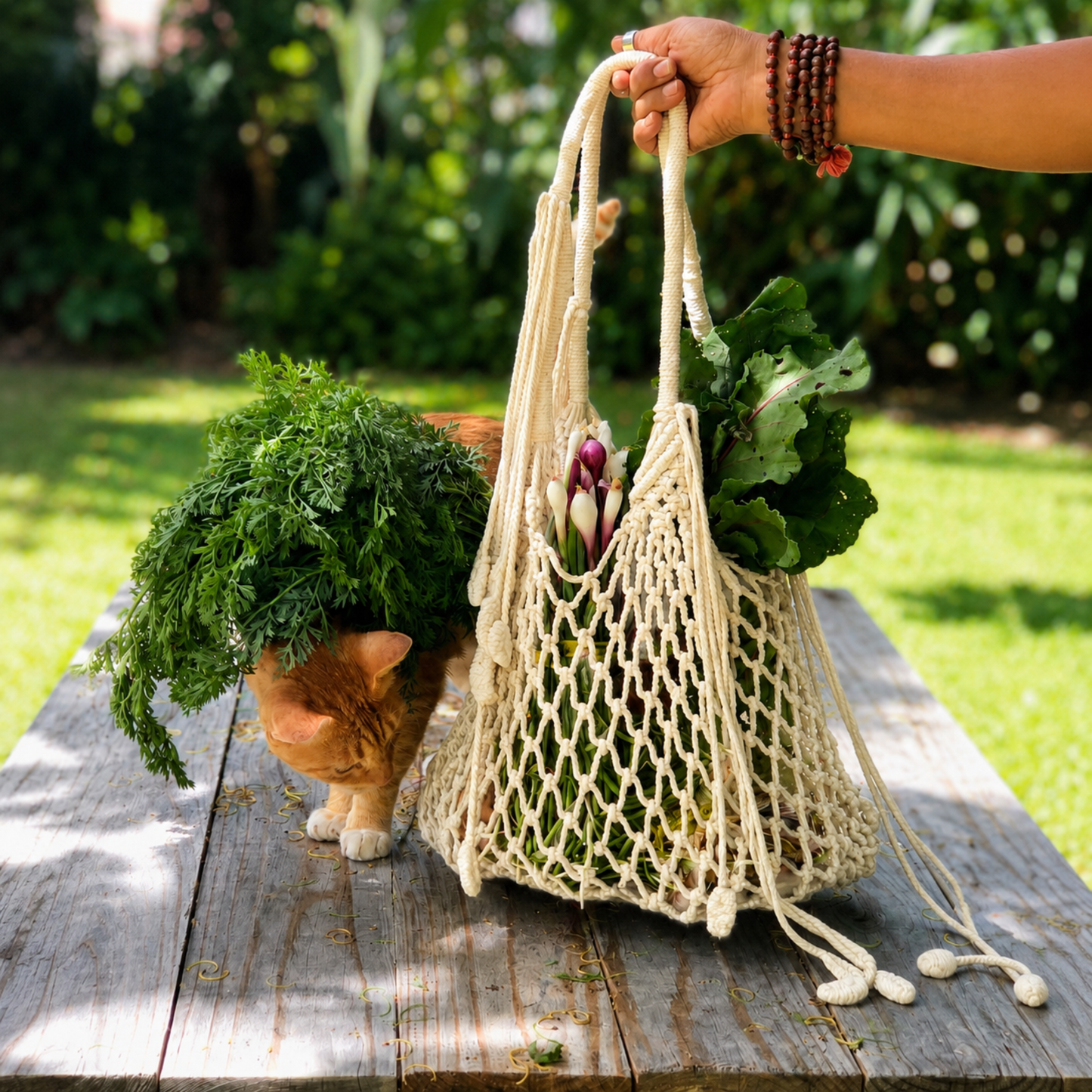 Macrame Market Tote