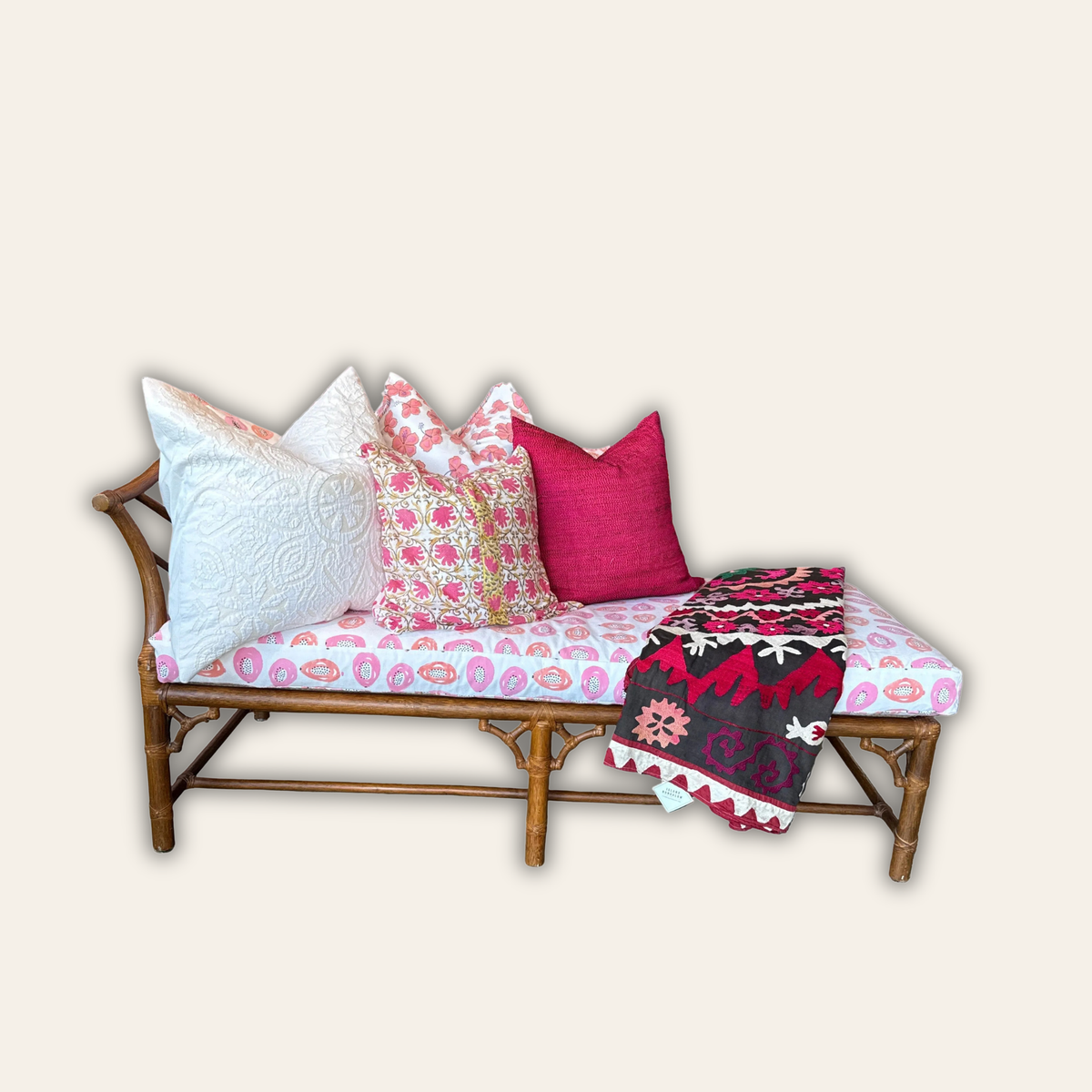Vintage McGuire Chaise Lounge
