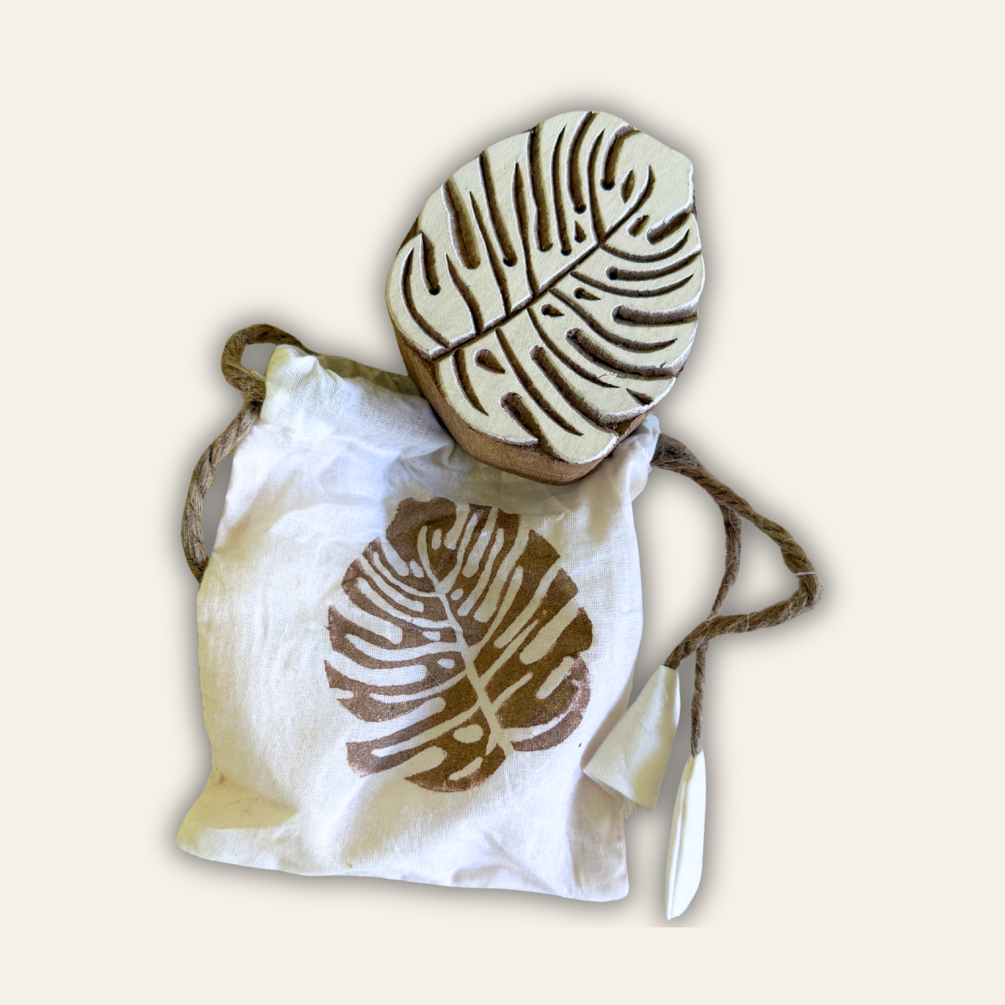 Monstera Wood Block
