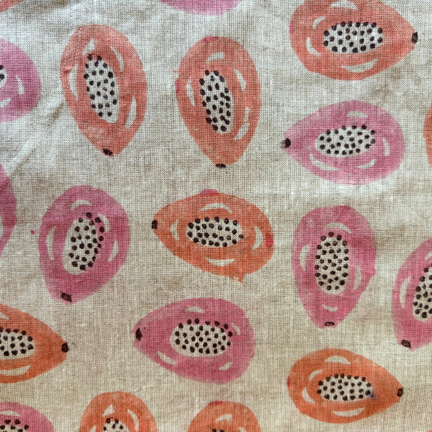 Papaya Linen A-Line Dress