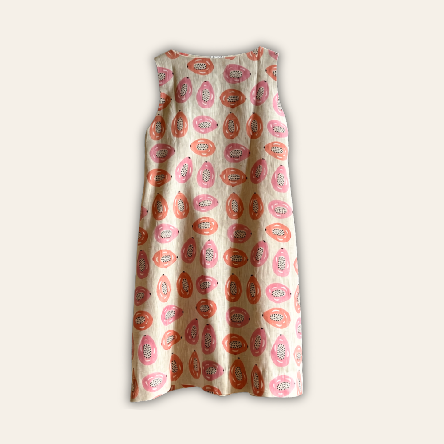 Papaya Linen A-Line Dress