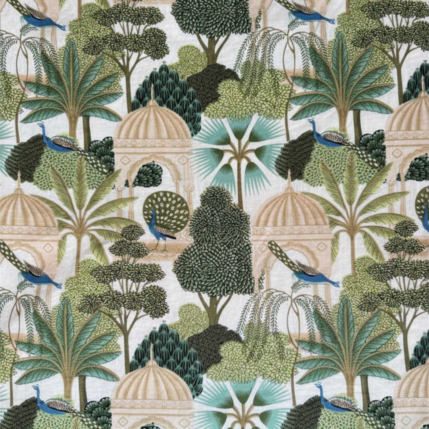 Peacock Palms Shower Curtain