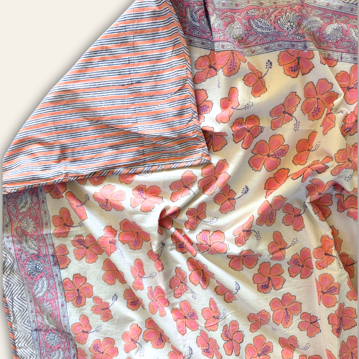 Pink Hibiscus Coverlet