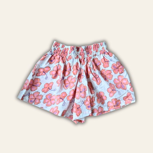 Pink Hibiscus Shorts