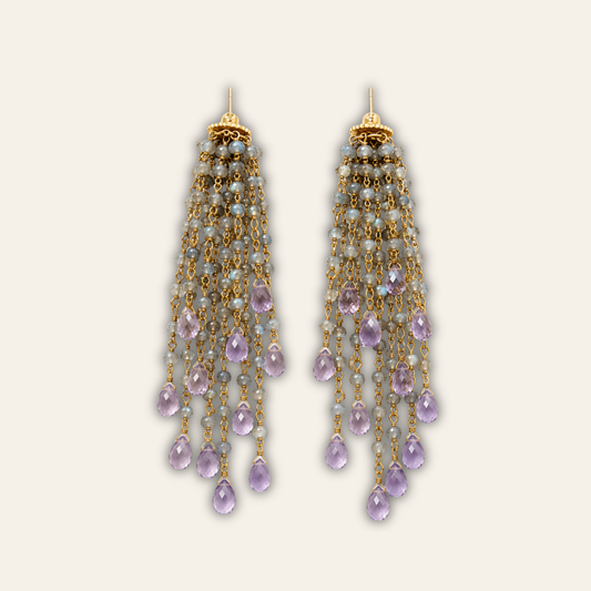 Moonstone Tassel  Earrings