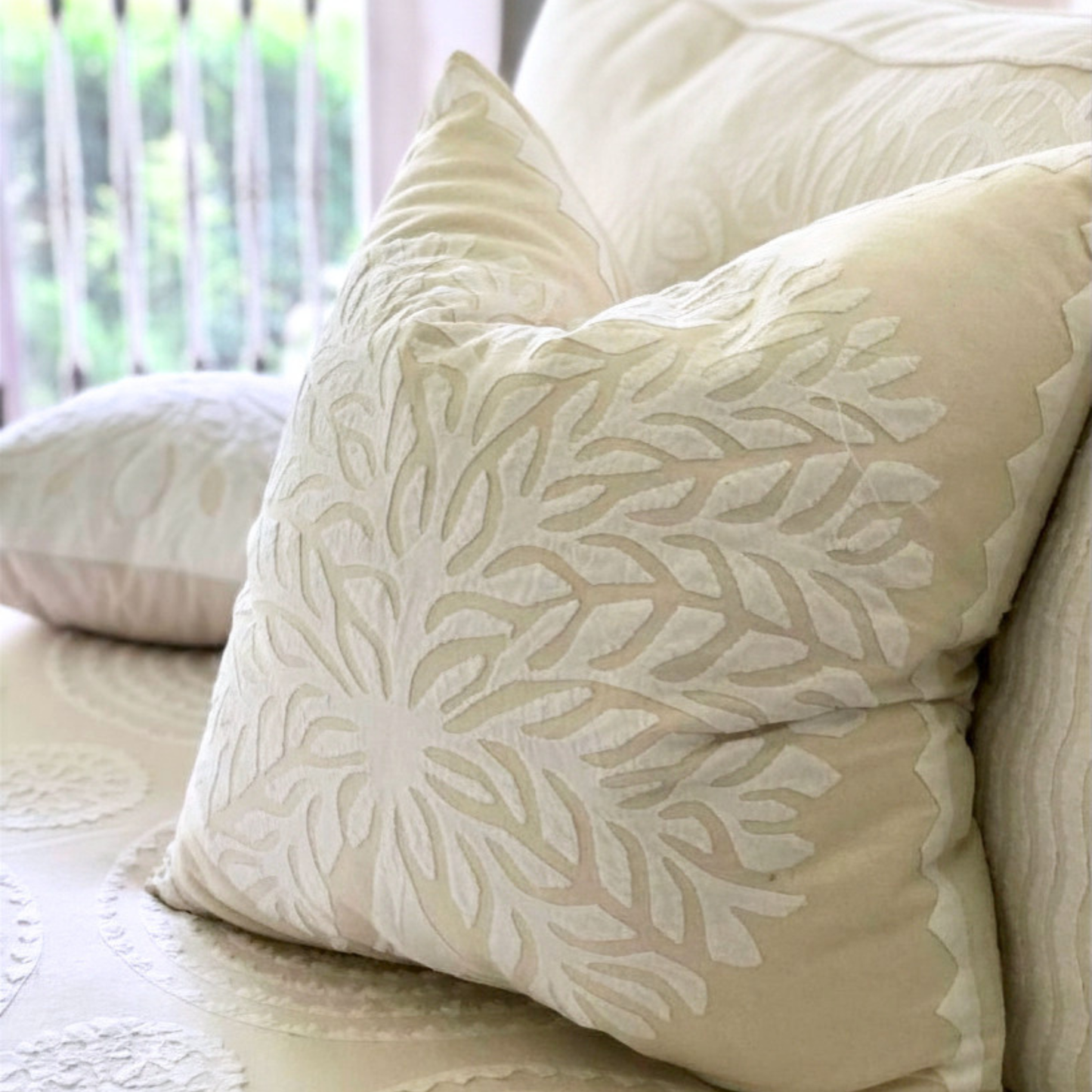 Appliqué Euro Sham Tree of Life
