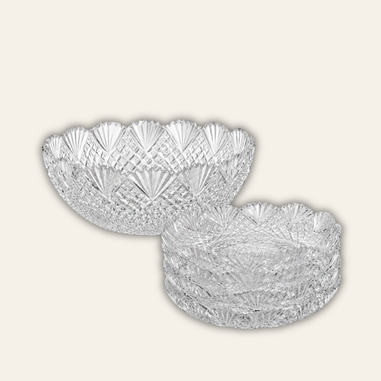 Vintage Crystal Salad Set