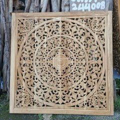 Teak Mandala Headboard 59x59'