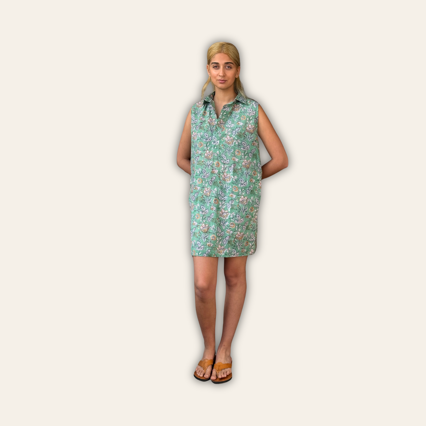 Jane Sleeveless Dress Jade M